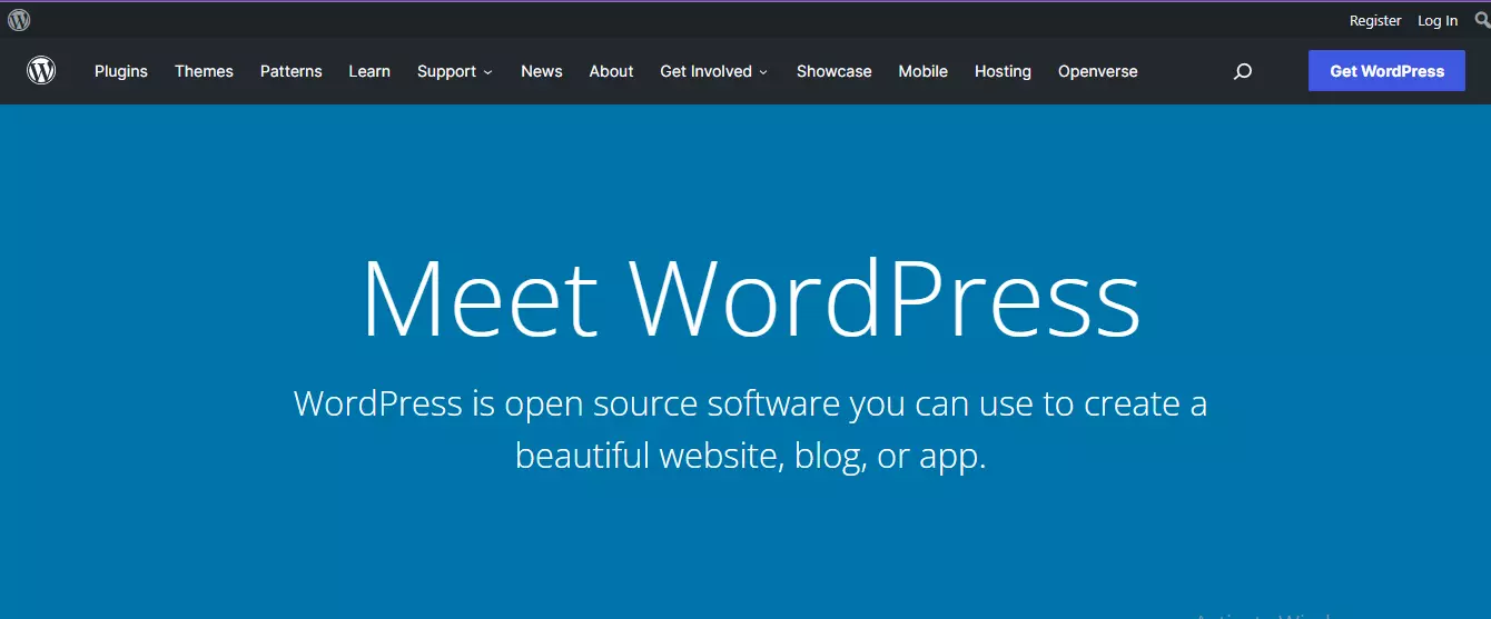 wordpress for free blogging platform